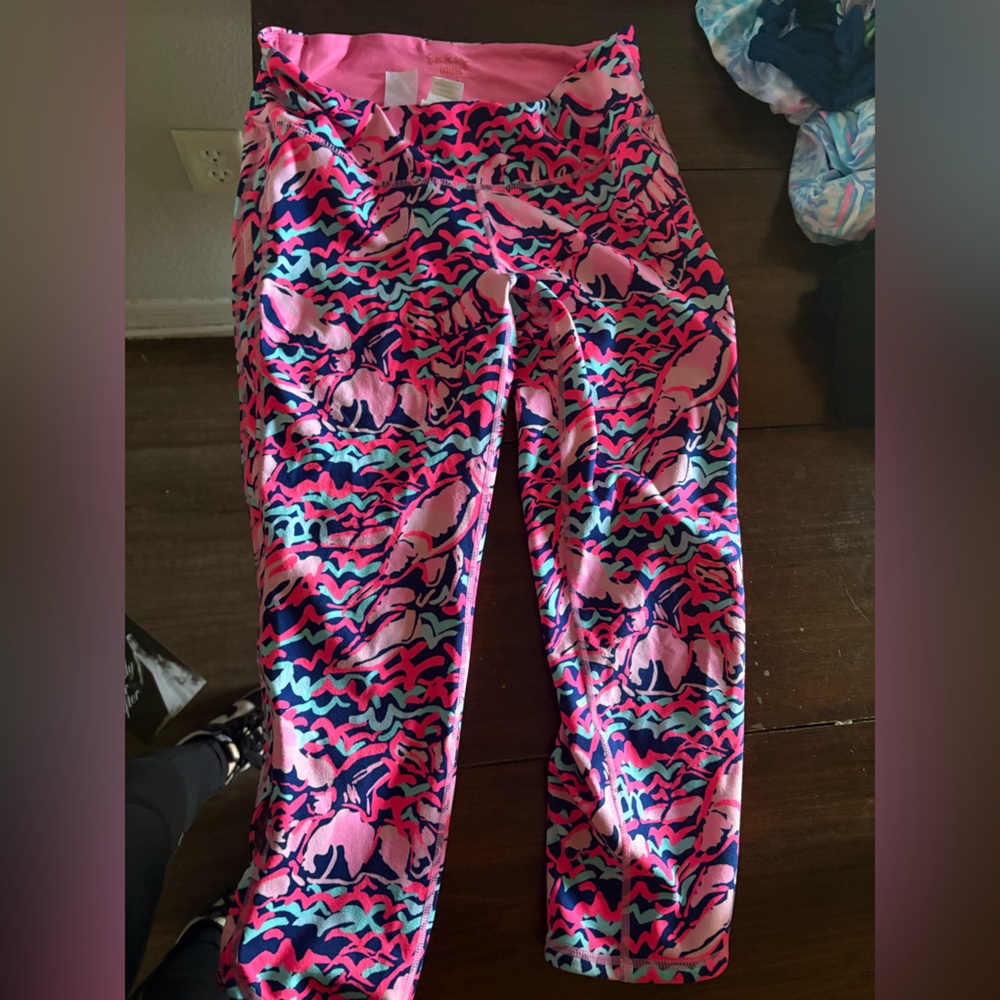 Lilly Pulitzer Pink and Blue Kids Leggings